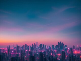 Fototapeta premium futuristic cyberpunk city abstract background Cinematic generative ai illustration art