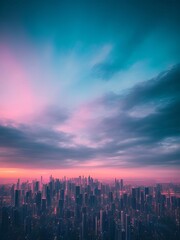 Fototapeta premium futuristic cyberpunk city abstract background Cinematic generative ai illustration art