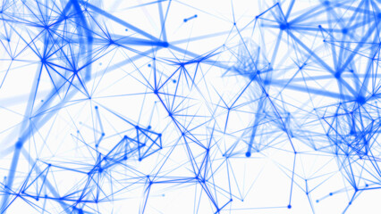 Colored polygonal space. Connection dots and lines structure. Digital background. Plexus effect. 3d.