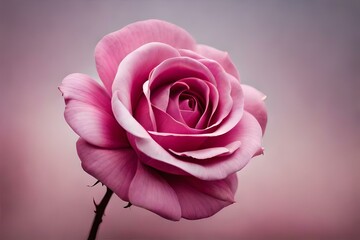 pink rose isolated on white background, created using AI tool