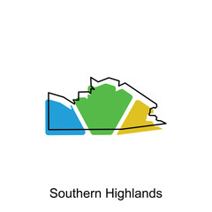 Map of Southern Highlands modern outline, High detailed vector illustration vector Design Template, suitable for your company