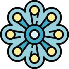 Fidget game icon outline vector. Pop toy. Sensory popit color flat