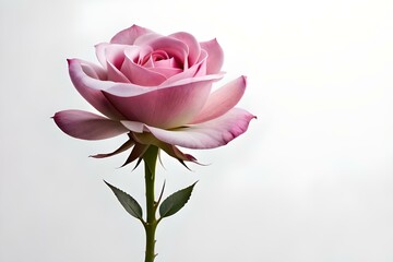 pink rose isolated on white background, created using AI tool