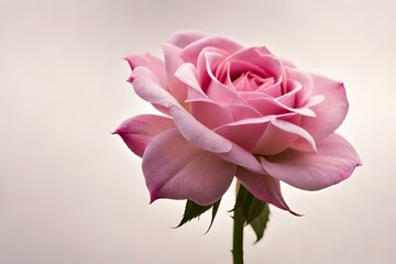 pink rose isolated on white background, created using AI tool