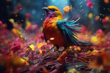 colorful birds, Generative AI