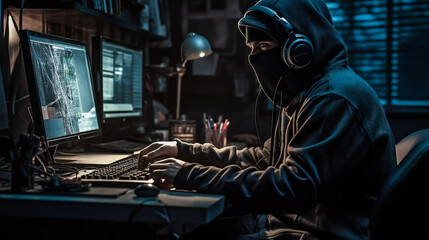 Dark Hacker . AI Generated