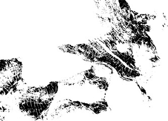 Rustic grunge vector texture with grain and stains. Abstract noise background. Weathered surface. Dirty and damaged. Detailed rough backdrop. Vector graphic illustration with transparent white. EPS10.