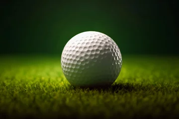 Poster Golf Ball on the Edge of Glory . Generative AI © EwaStudio