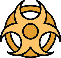 Stress toy icon outline vector. Fidget spinner. Sensory hand color flat