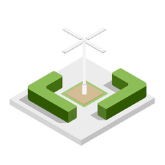 vector modern city park isometric