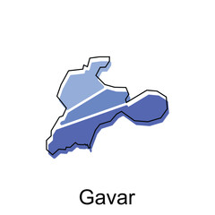 Vector Map of the Gavar. Borders of for your infographic. Vector illustration design template