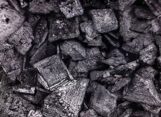 Cypriot black charcoal salt background close-up