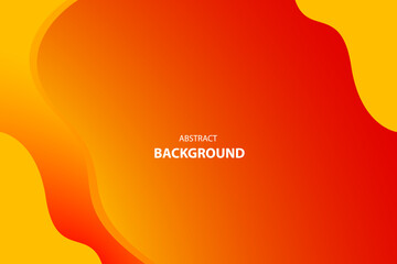 Red and yellow wave vector background for corporate concept, template, poster, brochure, website, flyer design. Vector illustration