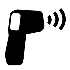 衛生、体温計を表す塗りつぶしスタイルのアイコン