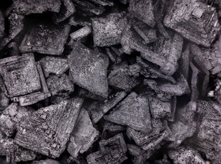 Cypriot black charcoal salt background close-up