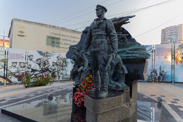 A weekend walk through the streets, parks and the embankment of the city. Novorossiysk, Russia, 16.07.2023