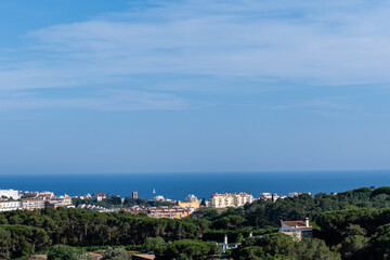 view of the sea from the hill