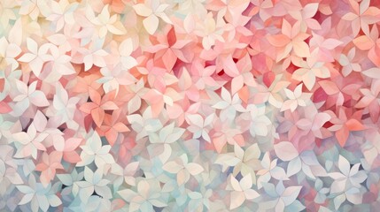 Peaceful Pattern of Flowers with Soft Colors