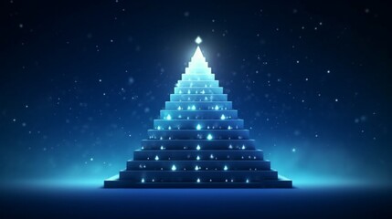 The concept of a pyramid formation of stars, Generative AI.