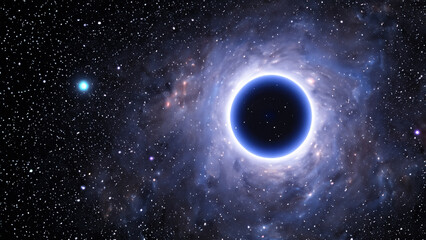 Obraz na płótnie Canvas Ai generated depiction of a black hole.