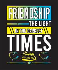 Naklejka na ściany i meble World Friendship day Typography Design, Happy Friendship day