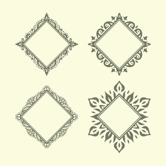 Floral Motif Paistley Traditional Ornament. Ornate element for design. Ornament pattern for wedding invitations, birthday and greeting cards. Traditional golden decor.