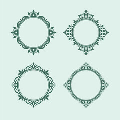 Obraz premium Floral Motif Paistley Traditional Ornament. Ornate element for design. Ornament pattern for wedding invitations, birthday and greeting cards. Traditional golden decor.