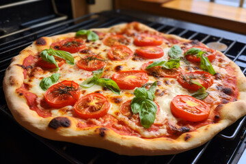 Close up of a home-made pizza 