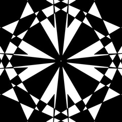 Vector illustration. Black and white seamless graphic pattern.