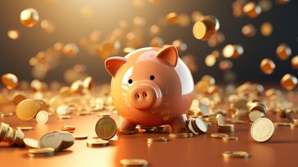 Piggy bank. Generative AI