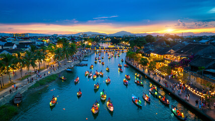 Hoi An ancient town at twilight, Vietnam.