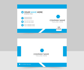 Corporate Business card. Sky and white 