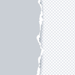 Ripped out torn paper sheet edge background