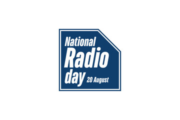 national Radio Day Holiday concept. Template for background, banner, card, poster, t-shirt with text inscription