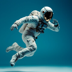 Astronaut on isolated blue background. © Александр Марченко