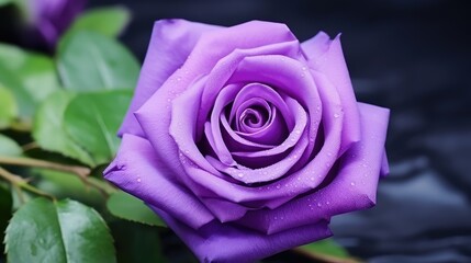 Purple rose flower isolated