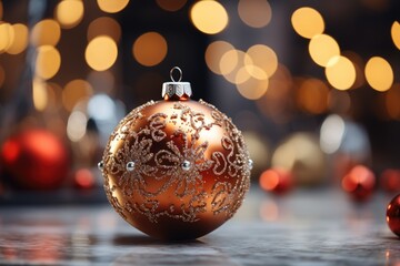 Elegant traditional Christmas decoration. Generative AI.