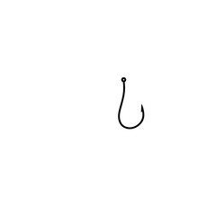 Silhouettes of fishing hooks