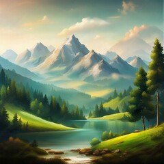 nature mountain tree landscape