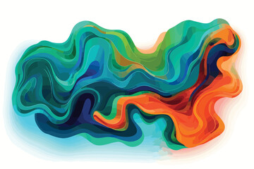 Fluid graphic shape vector art Abstract acrylic drop in water, Multicolored bright smoke abstract background colorful fog vibrant colors wallpaper swirl mix