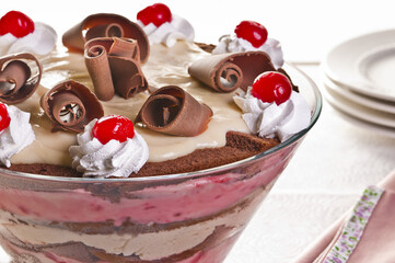 Pavê  de morango e chocolate