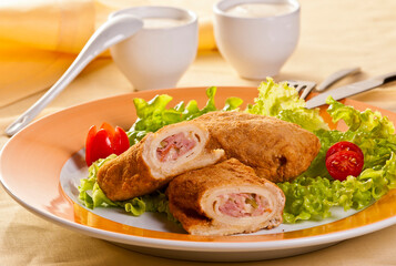 Panqueca salgada recheada