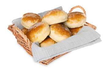 Tasty scones prepared on soda water isolated on white