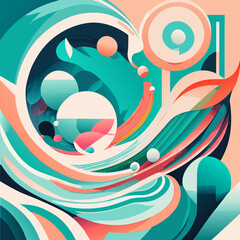 Obraz premium Abstract colorful background. Generative AI