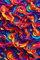 abstract colorful background, A Vibrant Spectral Display: Swirling Kaleidoscopic Hexagonal Loop