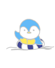 夏　ちょこっと載せれる　ペンギン