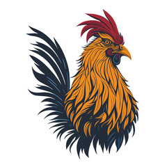Vector illustration A Rooster on white background