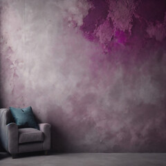 room with purple wall
