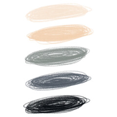 Color chalk strokes set. Color palette for interior design. Grunge element for paper design. Banner for text.