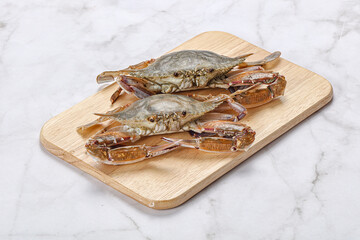 Two raw crab for cooking